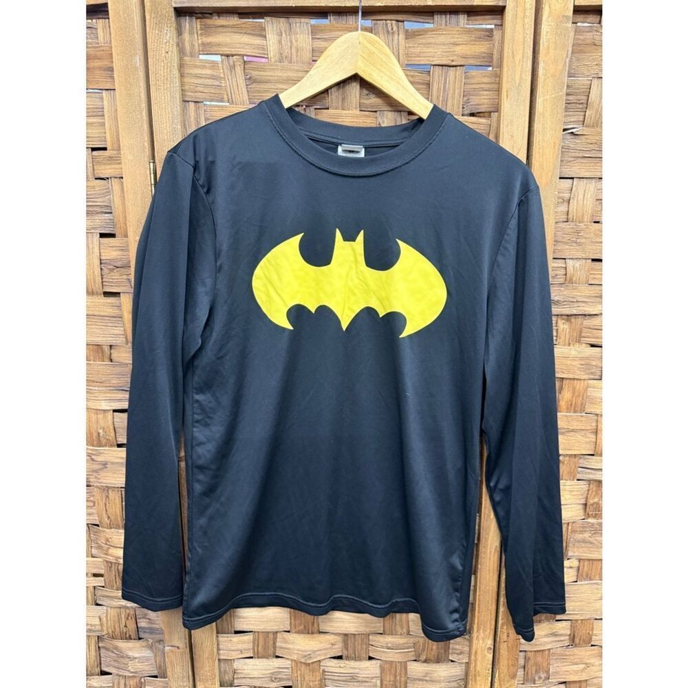 Batman Black Tee with Yellow Logo Accent